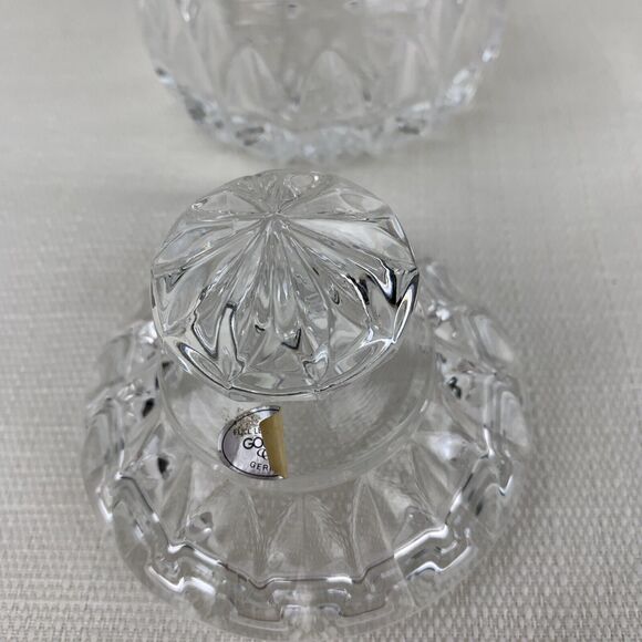 Gorham Althea Crystal Sugar Bowl Jeweler Trinket Ring Holder - Germany - Picture 8 of 12